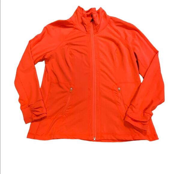 Tangerine Women's XL Watermelon Red Athleisure Full Zip Jacket - Picture 1 of 5